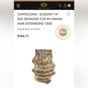 Foxy Locks 14” 120g hair extensions in Cappuccino